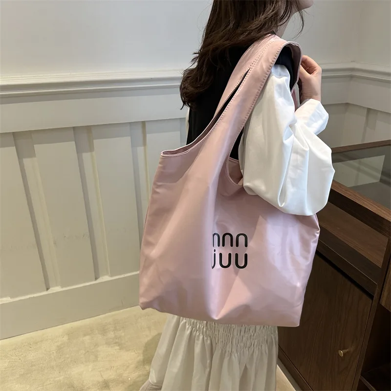 

Korean Version of Minimalist Ins, Niche Texture, Large Capacity Tote Bag, 2025 New Style, Fashionable and Casual