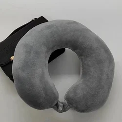 Simple fashion plush U-shaped pillow driving travel neck pillow nap pillow comfortable relief fatigue
