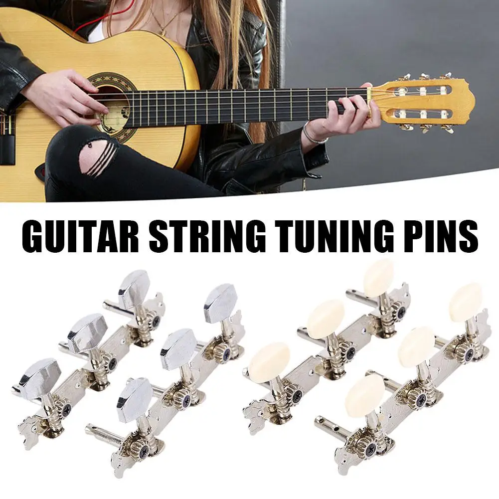

6 Guitar String Tuning Pins Keys String Machine Heads Classical Knob Guitar Parts Musical Instrument Accessories N7U7