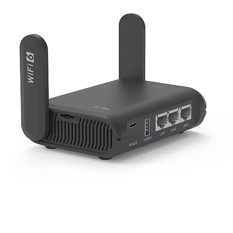 Original GL.iNet GL-AXT1800 (Slate AX) Wi-Fi 6 Gigabit Travel Router,Client&Server, OpenWrt, Adguard Home, Parental Control