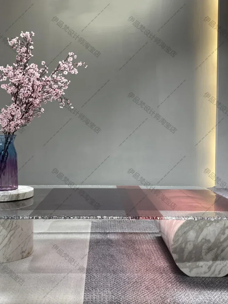 

Журнальный столик из высококачественного стекла, легкий роскошный современный мраморный столик для гостиной, простой дизайн