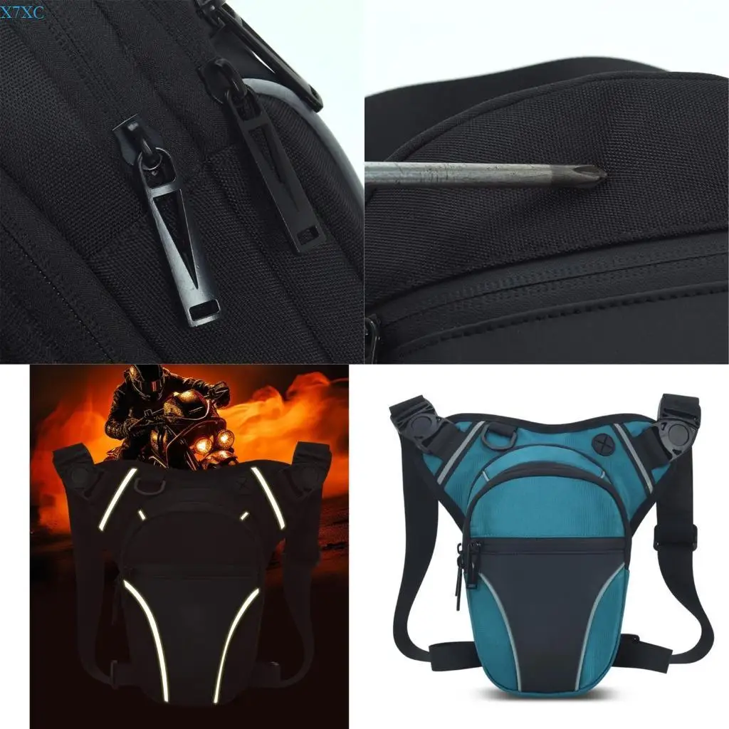 

X7XC Drop Leg Bag Waterproof Thigh Bag Fanny with Leg Belt for Hiking Cycling