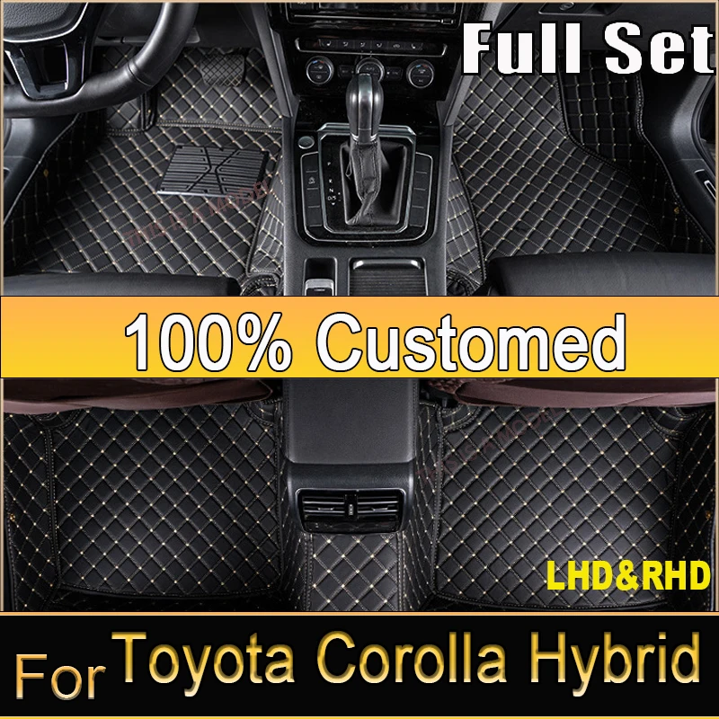 For Toyota Corolla Hybrid 2024 2023 2022 2021 2020 2019 Car Floor Mats Interior Accessories Leather Waterproof Replacement Cover