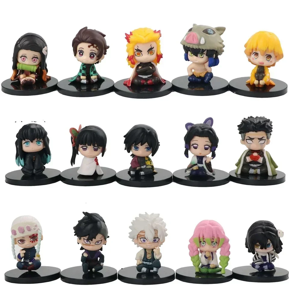 

5Pcs/Set Q Version Demon Slayer Kimetsu no yaiba Kamado Tanjirou Kamado Nezuko Agatsuma Zenitsu Hashibira Inosuke Tsuyuri Kanawo