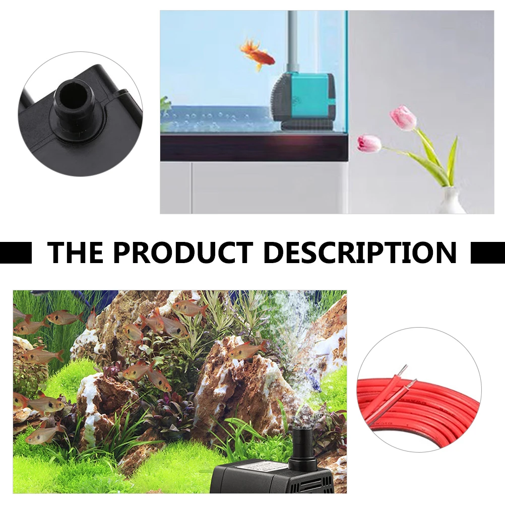 

Mini Submersible Water Pump Brushless Dc Low Noise for Aquarium Fish Tank Hydroponics Fountains Adjustable Flow Rate