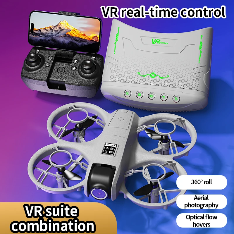

X228 Drone with VR Glasses 4K 2.4G WIFI Positioning Professional HD Aerial RC Plane HD Dual Camera Quadcopter Aerial Drones Toys