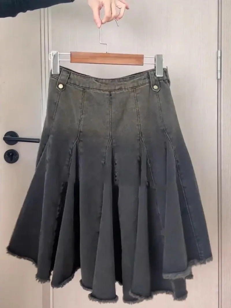 ファッションユニークな女性のデニムスカート夏ハイウエスト非対称kawaiiミニスカートy2k Streewearヒップホップ音楽パーティースカート