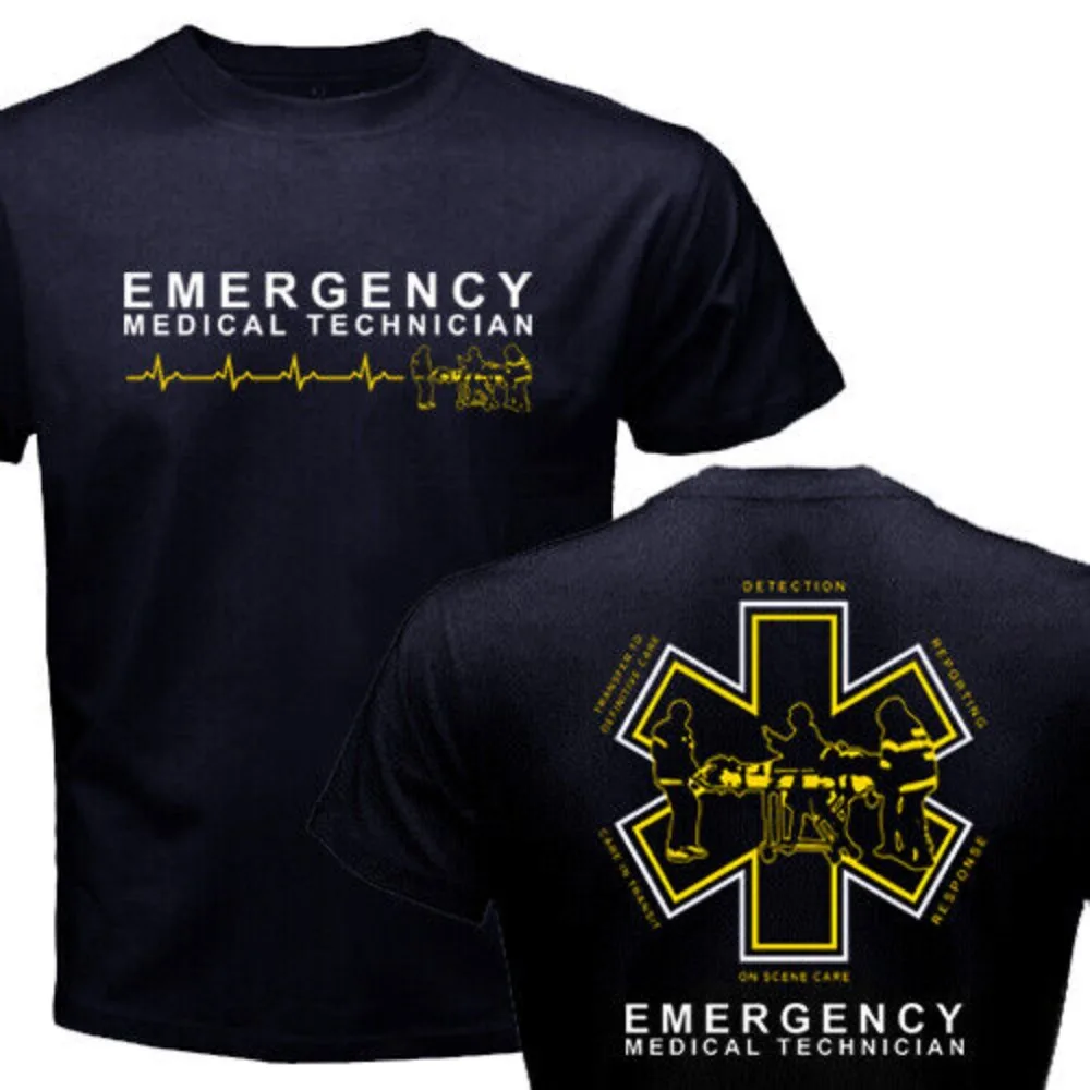 Proud Paramedic EMT Emergency Medical Technician Medic Rescue T-shirt Short Sleeve Casual 100% Cotton Men T Shirt 