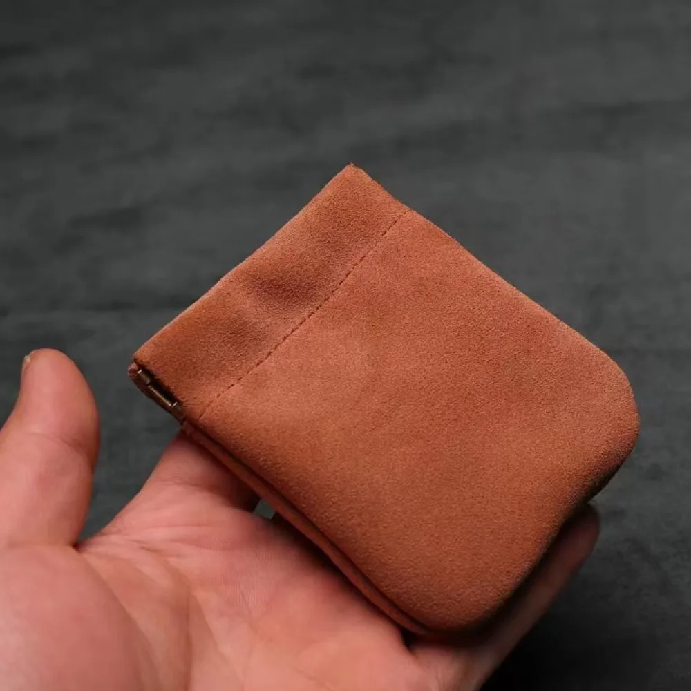 

Portable Jewelry Storage Bag Bracelet Rings Organizer Leather Jewelry Holder Bag Cowhide Large Capacity Square Coin Purse Gifts