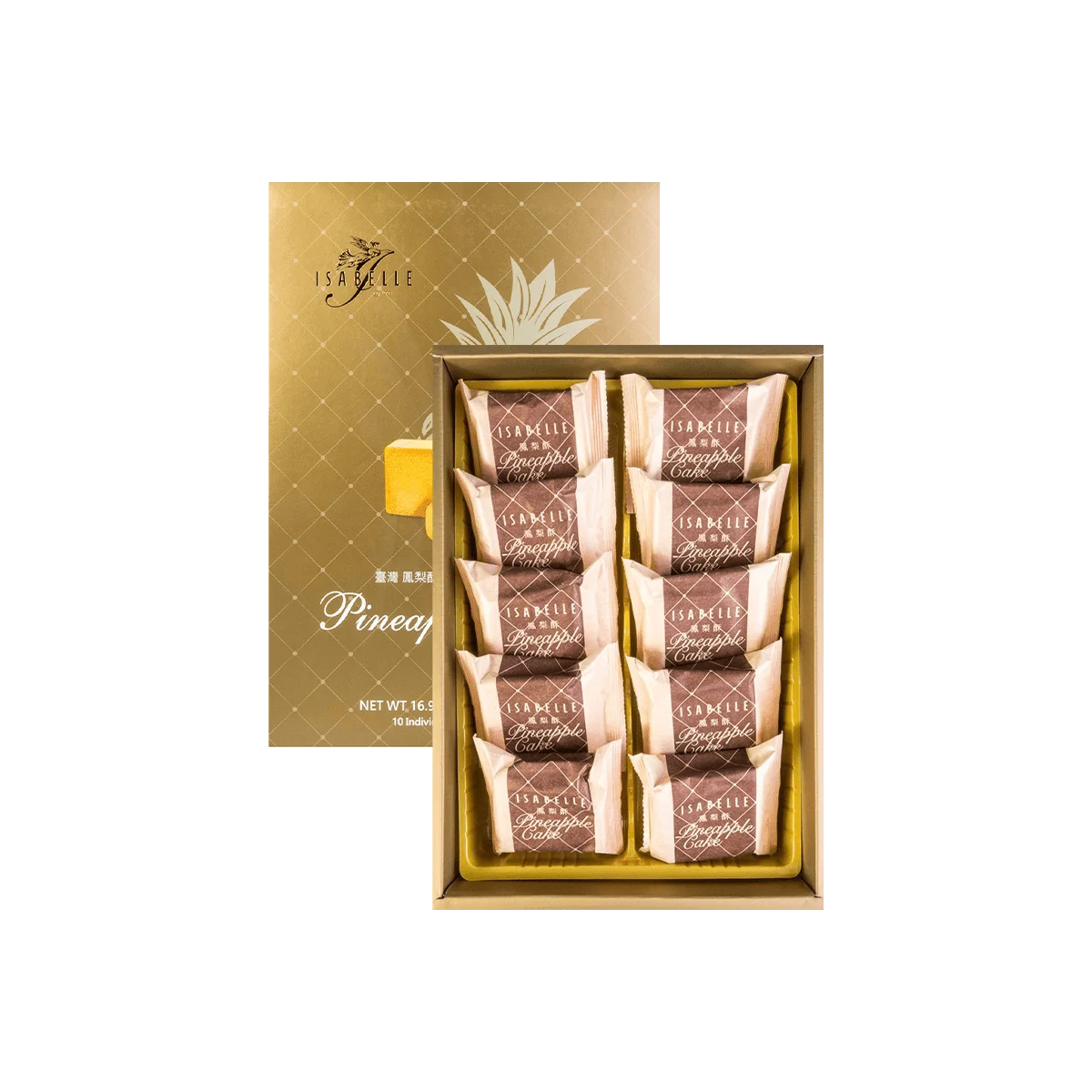 [6 Packs] ISABELLE Taiwan Pineapple Cakes - Authentic Taiwanese Delicacy, 16.9oz Each, Perfect Gift & Snack