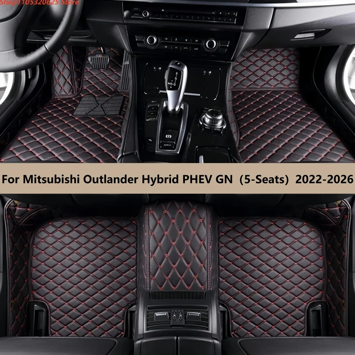 

Car Floor Mats For Mitsubishi Outlander Hybrid PHEV GN（5-Seats）2022 2023 2024 2025 2026 Carpets Rugs Foot Pads Accessories