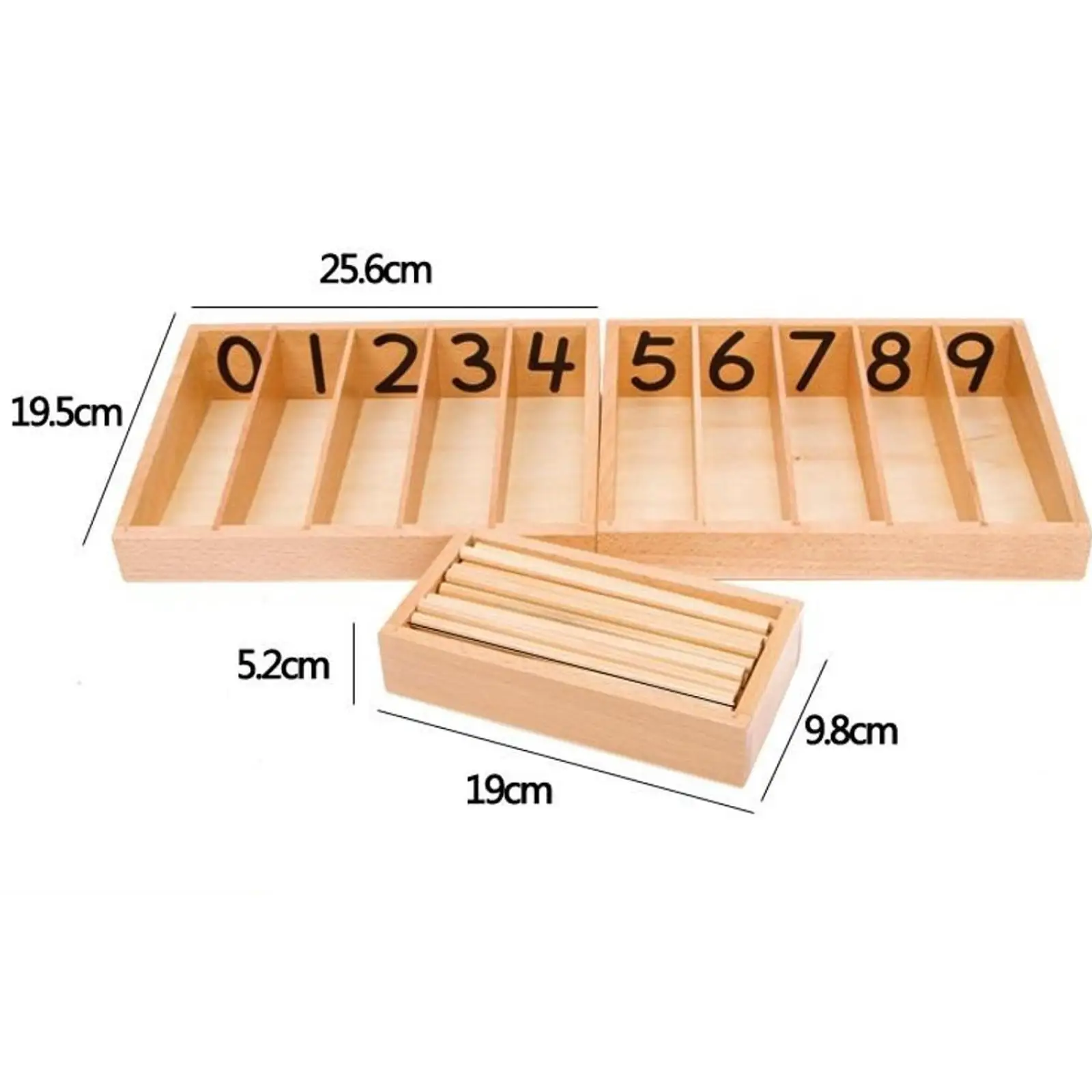 Montessori Spindle Box Early Learning Tool voor kinderen van 3-6 jaar oud