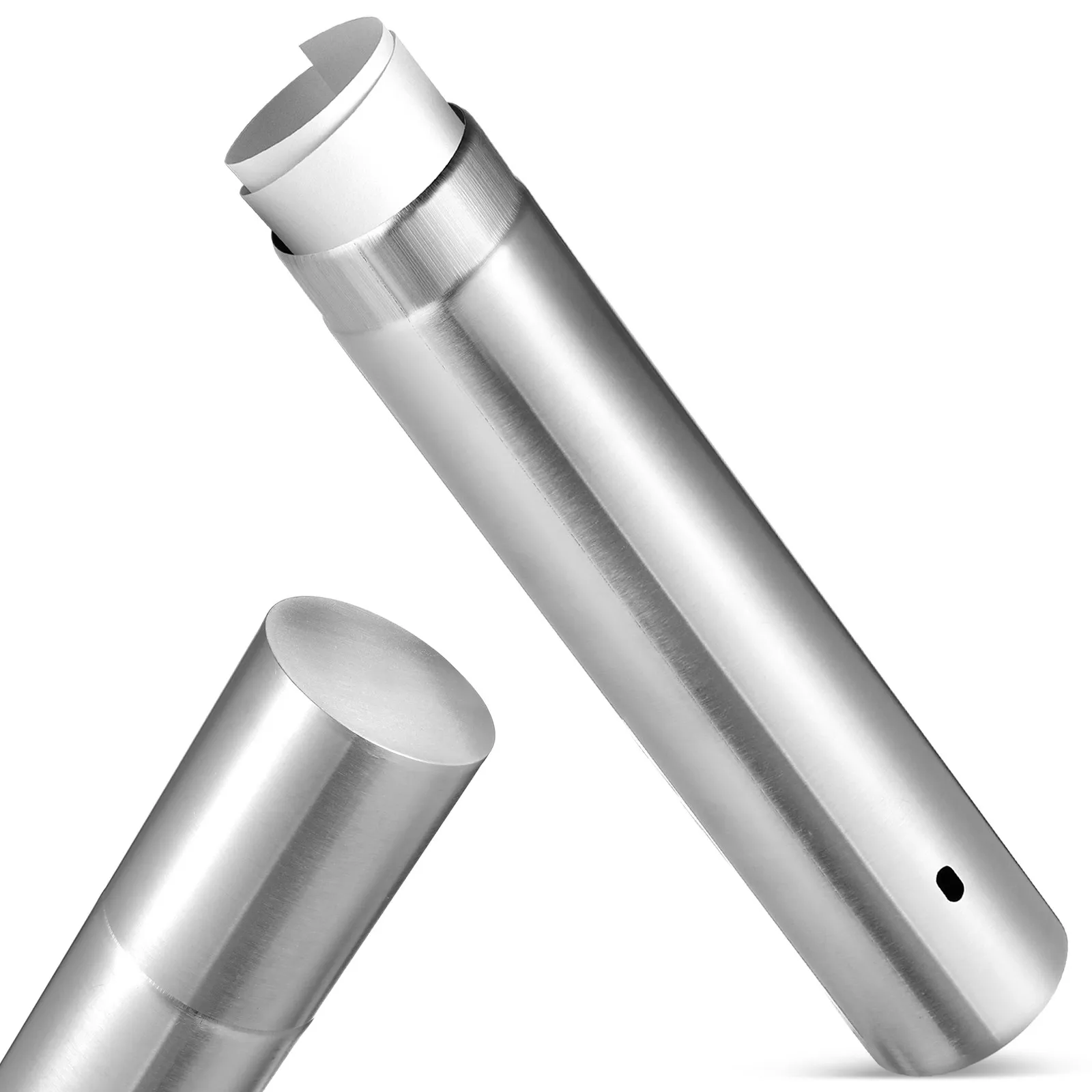 

Vintage Stainless Steel Certificate Tube Decorative Diploma Storage Tube Household Document Organizer Perfect for Birth