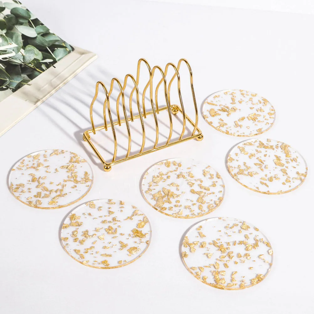 

Acrylic Coasters Drink Heat Insulation Bowl Mat Farmhouse Coffee Table Accessories Smooth Edge Practical Home Decor