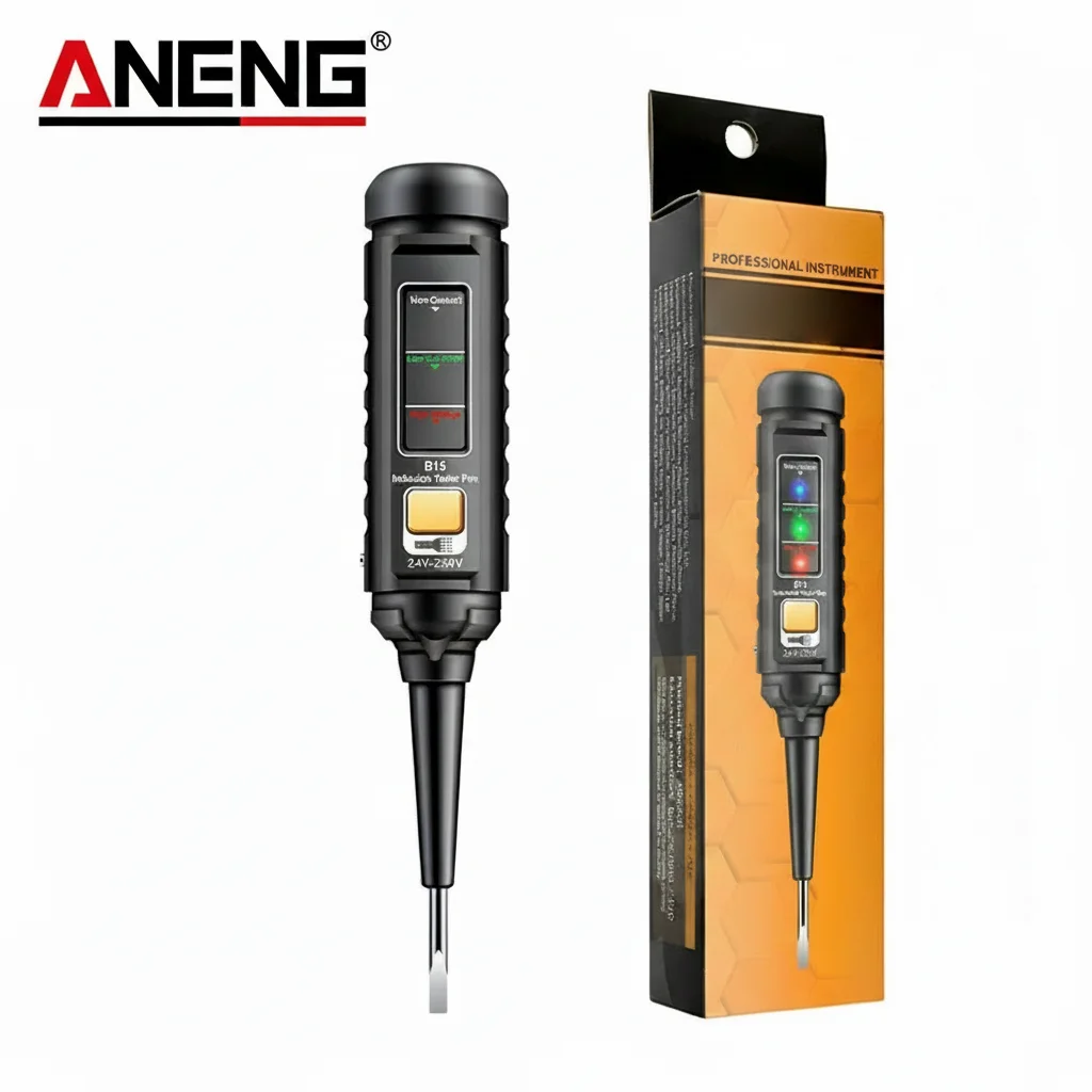 ANENG B15 Voltage Induction Test Pen Highlight Light Professional AC Detector Insulated Electrician Screwdriver Tool