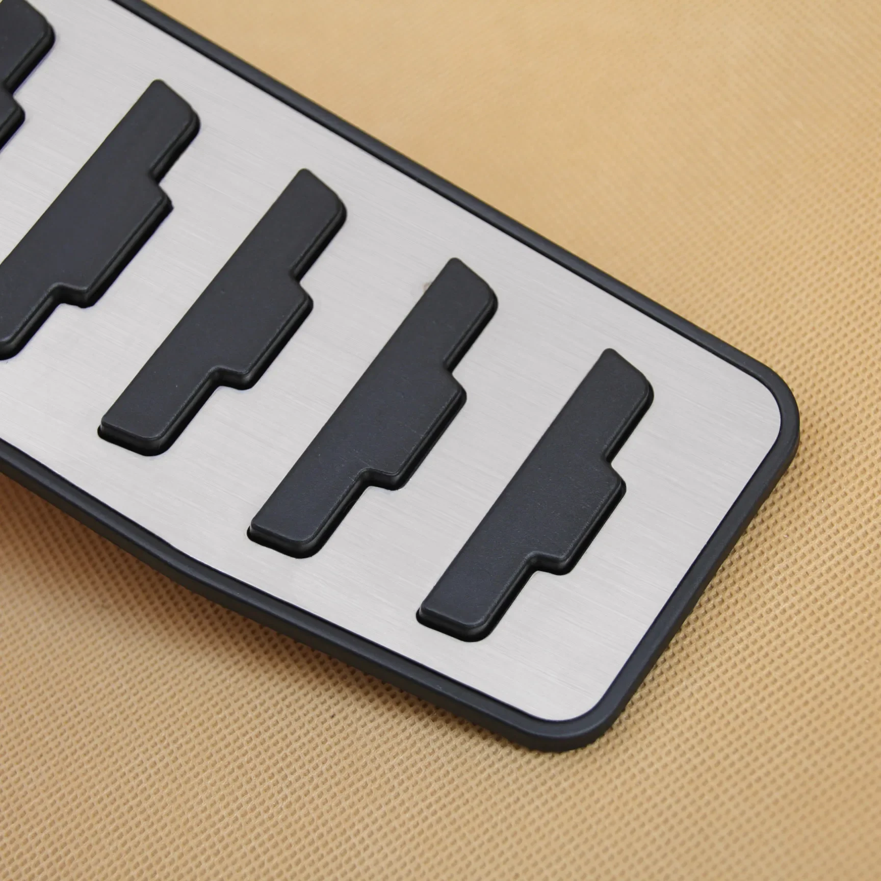 Steel Foot Rest Dead Pedal Pad Cover Trim For Range Rover Evoque Discovery Sport Jaguar E-Pace