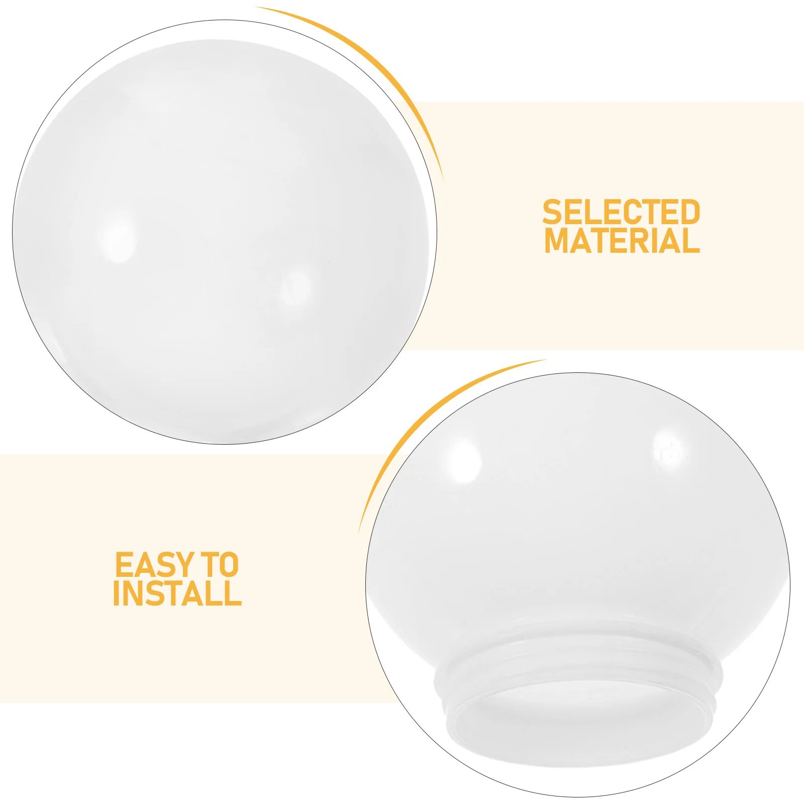 3 قطعة عاكس الضوء الكرة الاكريليك غطاء مصباح استبدال للسقف جدار ضوء الشارع في الهواء الطلق حديقة الشرفة فناء ديكور