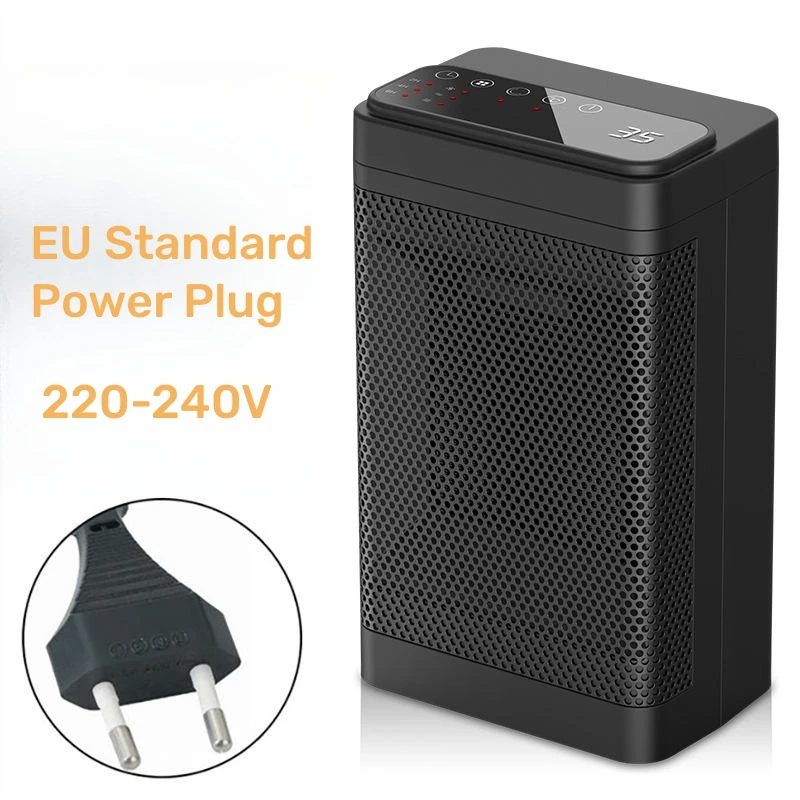 

Electric PTC Fan Heater Portable Bathroom Living Room Constant Temperature Remote Control House Warmer with Shake Head