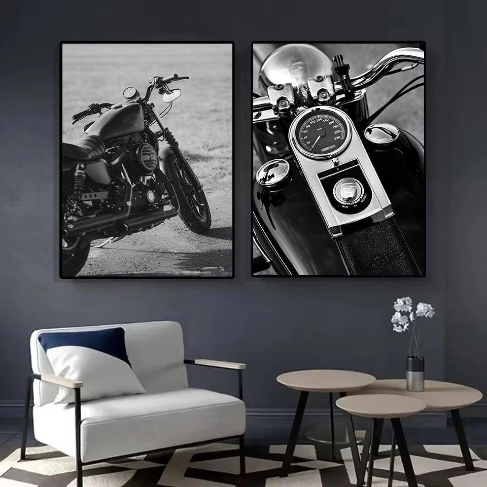 Vintage Motorcycle Dirty Bike Rider Photo Retro Vehicle Poster Canvas Painting HD Printed Wall Art Pictures Home Interior Decor