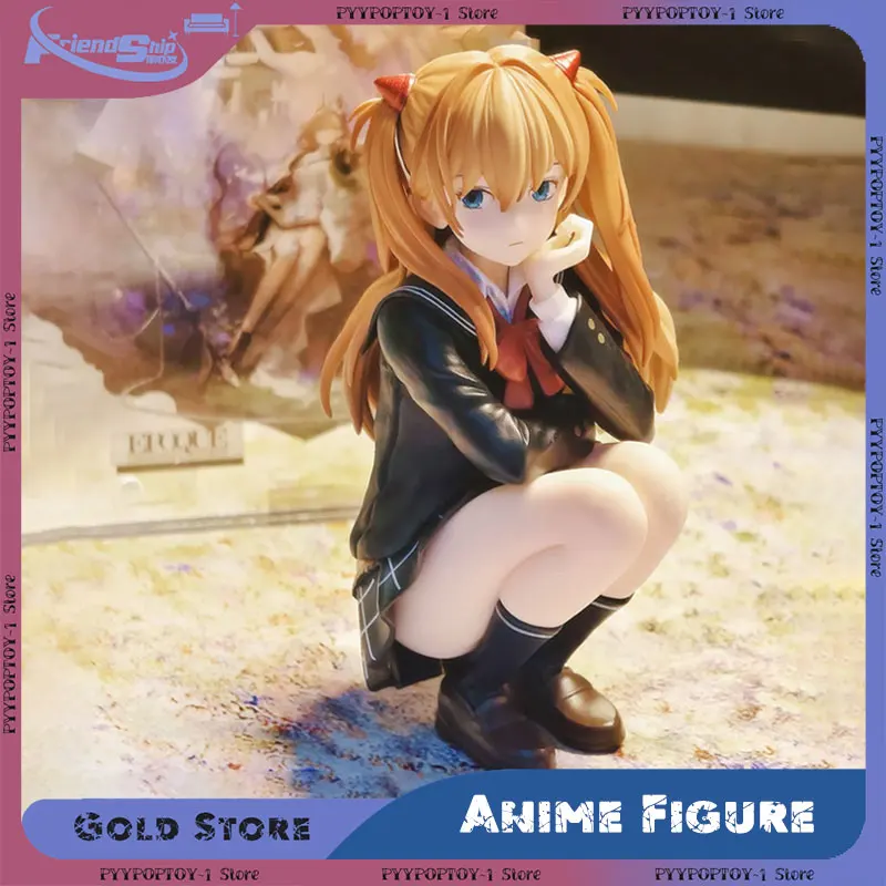 EVA アニメフィギュア 惣流・アスカ・ラングレー アクションフィギュア アカデミックスタイル GK アニメガール デスクトップオーナメント PVC スタチュー コレクタブルモデル おもちゃ ギフト