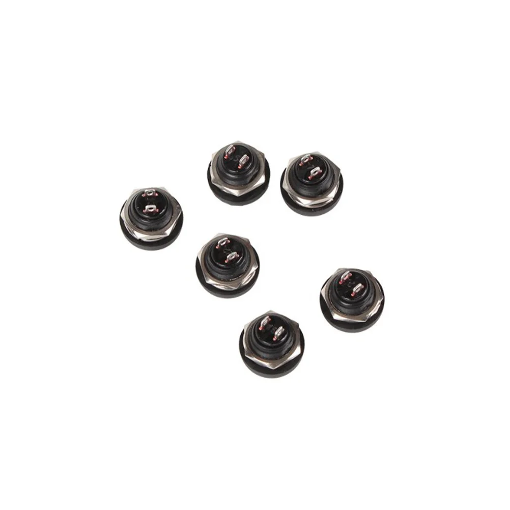 

6Pcs Waterproof Momentary Reset Push Button Switch for Car Boat Black Heavy Duty Outdoor Waterproof Reset Car Push Button