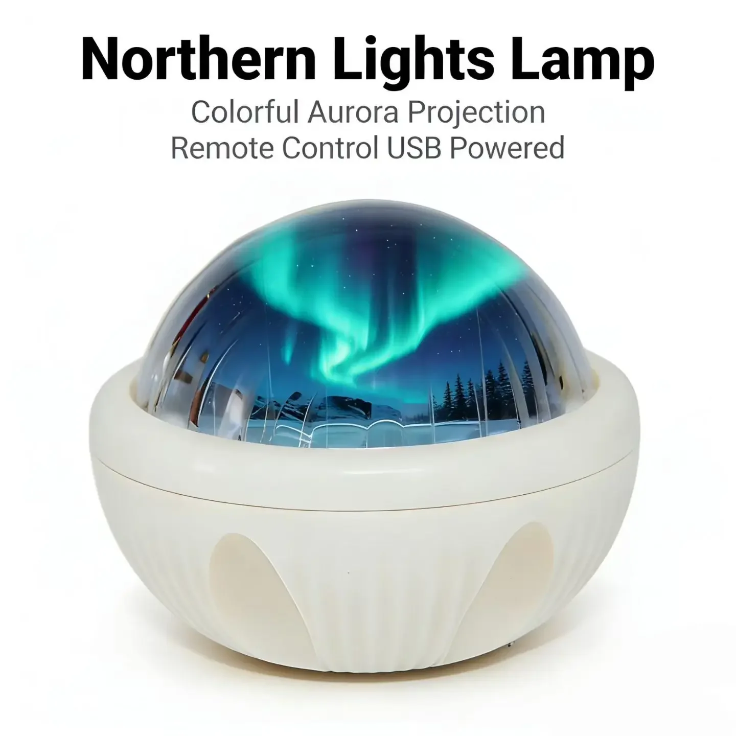 Northern Light Projector RGB Atmosphere Night Lights Remote Control USB Aurora Projection Lamp 360 Rotate for Home Party Decor