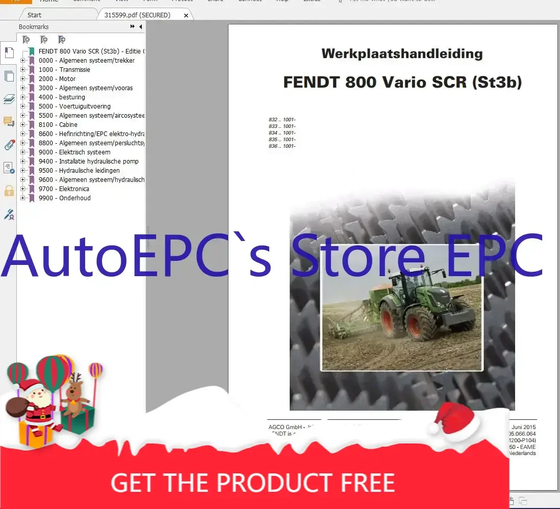 

AutoEPC FENDT ТРАКТОР 15 ГБ PDF-диаграммы, оператор и руководство по мастерской DVD на Нидерландском языке