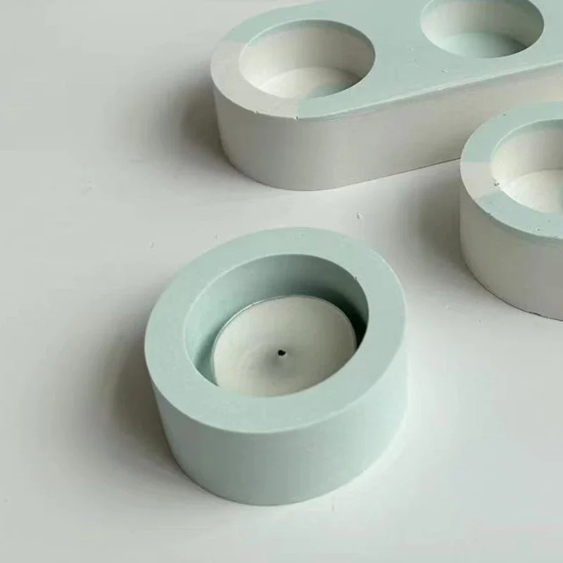 Molde de silicona para tarro de vela de hormigón, maceta de flores suculentas redonda, caja de almacenamiento de resina epoxi de yeso, moldes artesanales, suministros de decoración del hogar