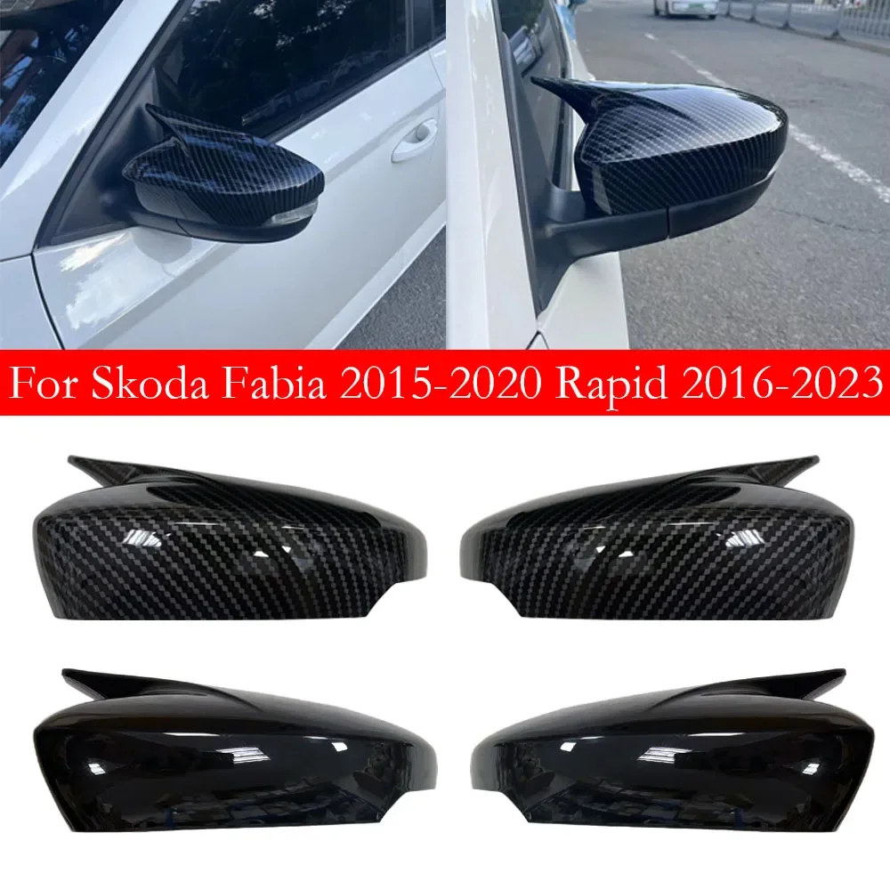 

For Skoda Fabia 2015-2020 Rapid 2016-2023 Rearview Mirror Cover Body Kit Accessories