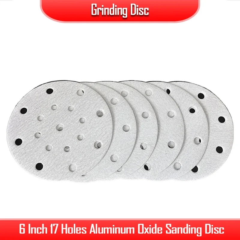 

Grinding Disc Round Sandpaper 6 Inch 17 Holes Aluminum Oxide Sanding Disc 60 to 600 Grits for FESTOOL/MIRKA/3M ect Sander