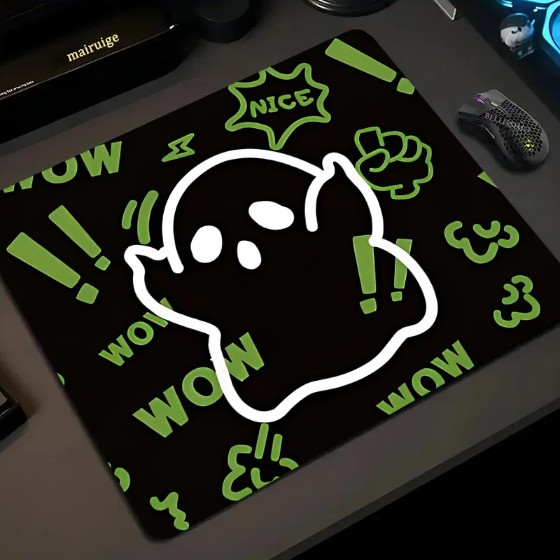 Cute funny ghost XXL Mouse Pad waterproof Gaming Accessories Laptop Gamer Cutting Mat Surface for Computer Aesthetic Mat Rug
