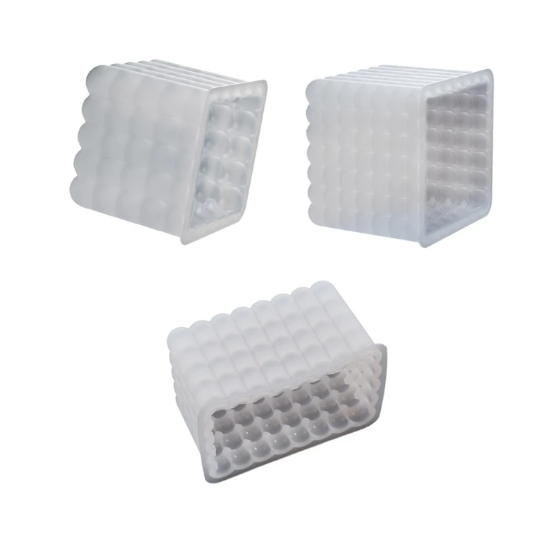 Bolha cubo moldes silicone cubo artesanato arte silicone sabão moldes vela que faz o molde