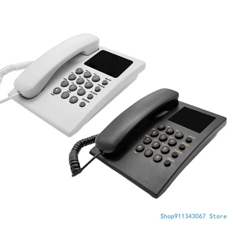 Corded Landline Telephone Landline Desktop Landline Phone Noise Reduction Calling Suitable for Home Hotel Office Drop shipping