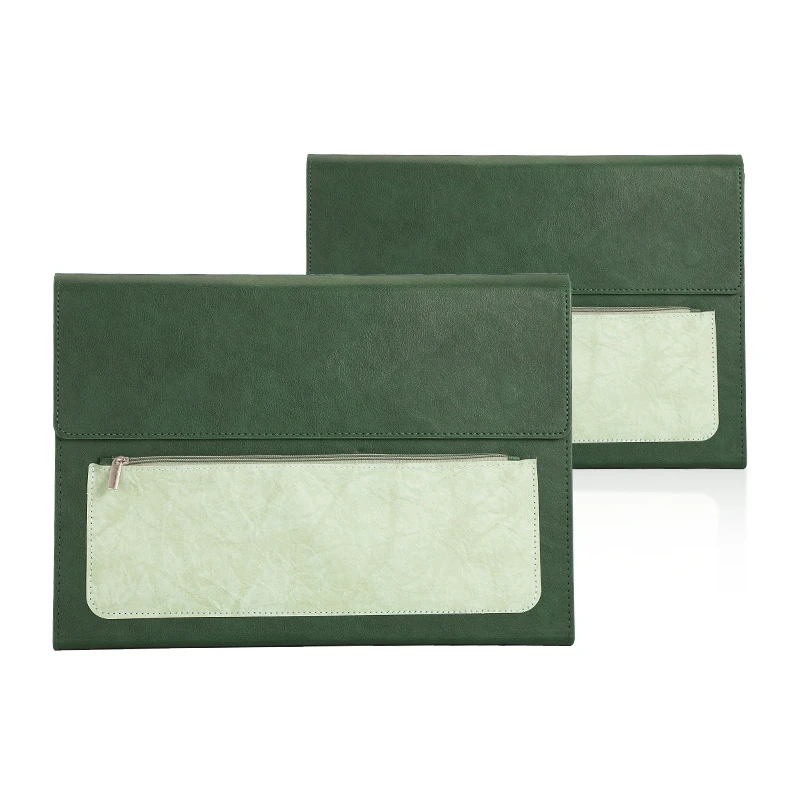 A4 مجلد ملفات جلدية حقيبة مستندات سعة كبيرة حقيبة أعمال مقاوم للماء عقد البيانات فاتورة حقيبة ملفات اللوازم المكتبية جديد