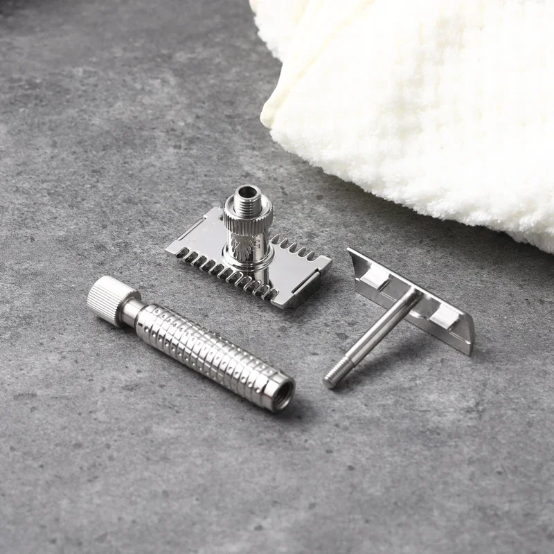 Yaqi Ultima 77mm Handle Open Comb Stainless Steel Adjustable Mens Safety Razor Open Comb Design Provide Precise Shave Experience