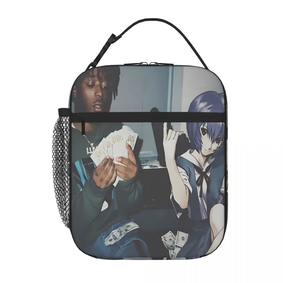 Bestselling Lil Uzi And Rei Ayanami Office Style Neoprene Lunch Bag Elementary School Food Tote Bag