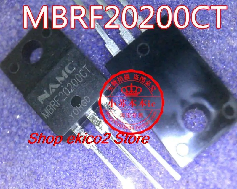 10pieces Original stock    MBRF20200CT MBRF20200  TO-220F