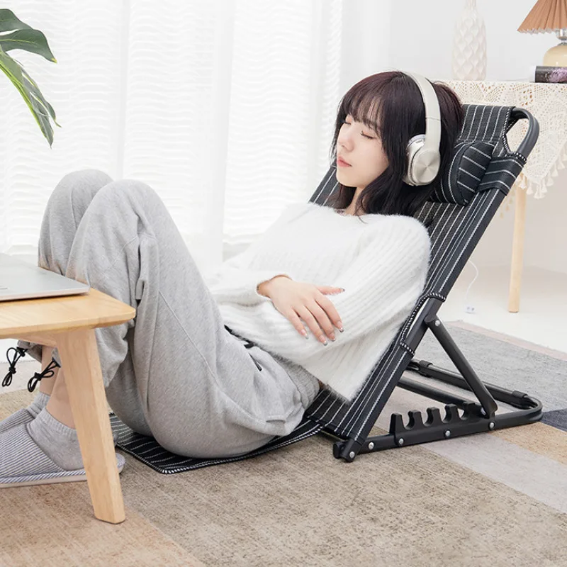 Folding Bed Backrest Lifting Bed Backrest Folding for Adult Adjustable Angle Back Rest Steel Large with Headrest Outdoor Backre