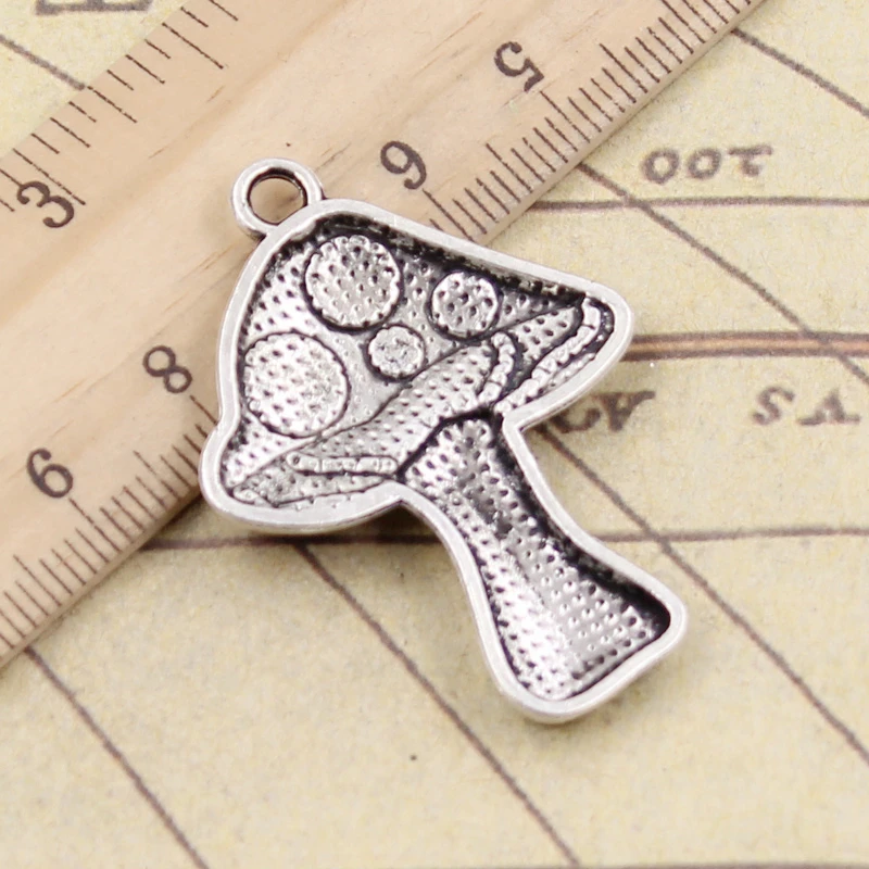 10pcs Charms Mushroom 40x29mm Tibetan Bronze Silver Color Pendants Antique Jewelry Making DIY Handmade Craft