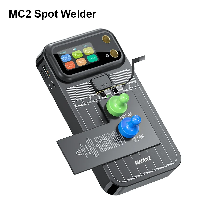 AWithZ MC2 Spot Welder Low and High Temperature Protection Copper Bar Diversion+Dual Pulse Welding Portable Spot Welding Machine