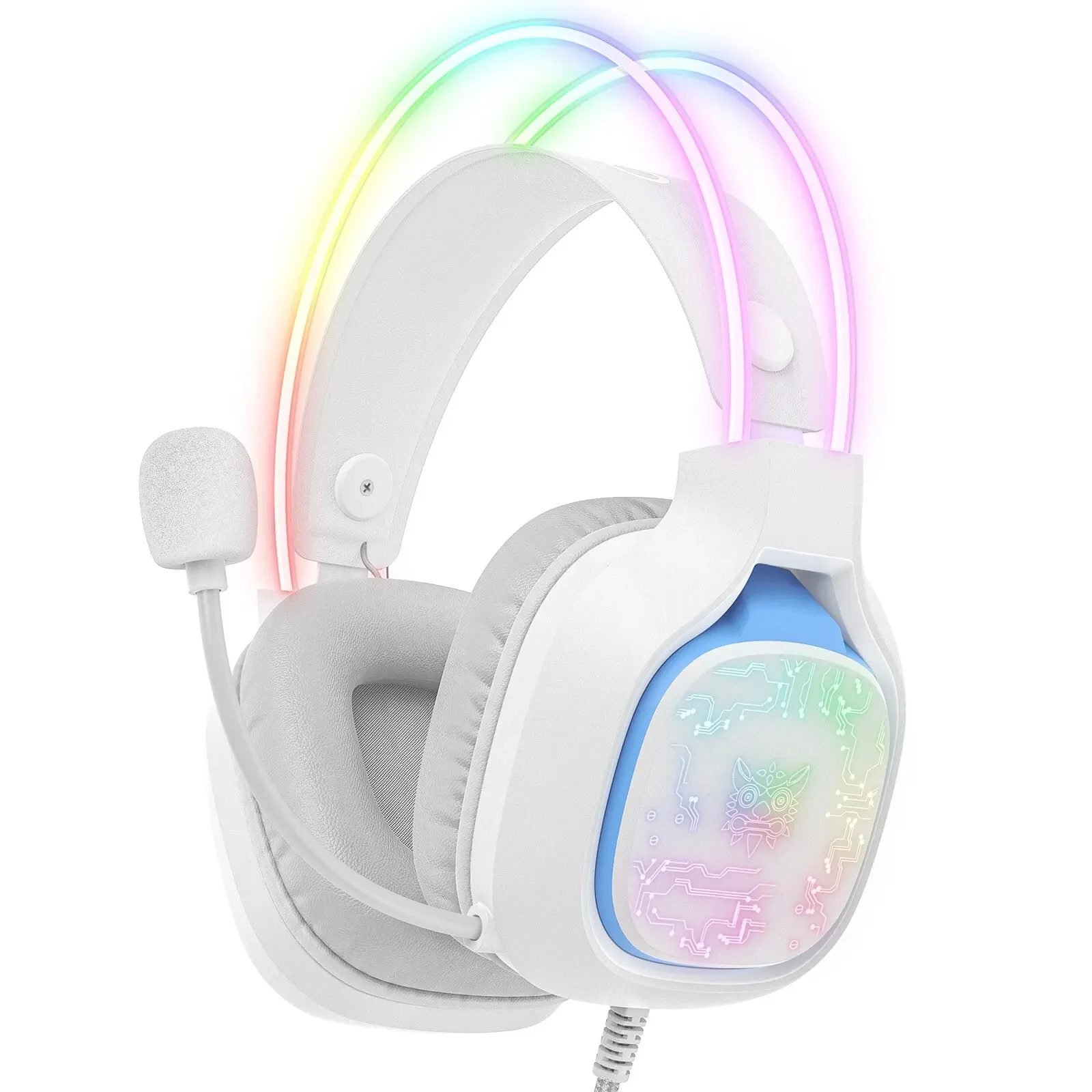 ONIKUMA X22 Gaming Headset 50mm Driver RGB Bedrade Over-Ear Hoofdtelefoon met Ruisonderdrukkende Microfoon Stereo Surround Sound voor PC PS5