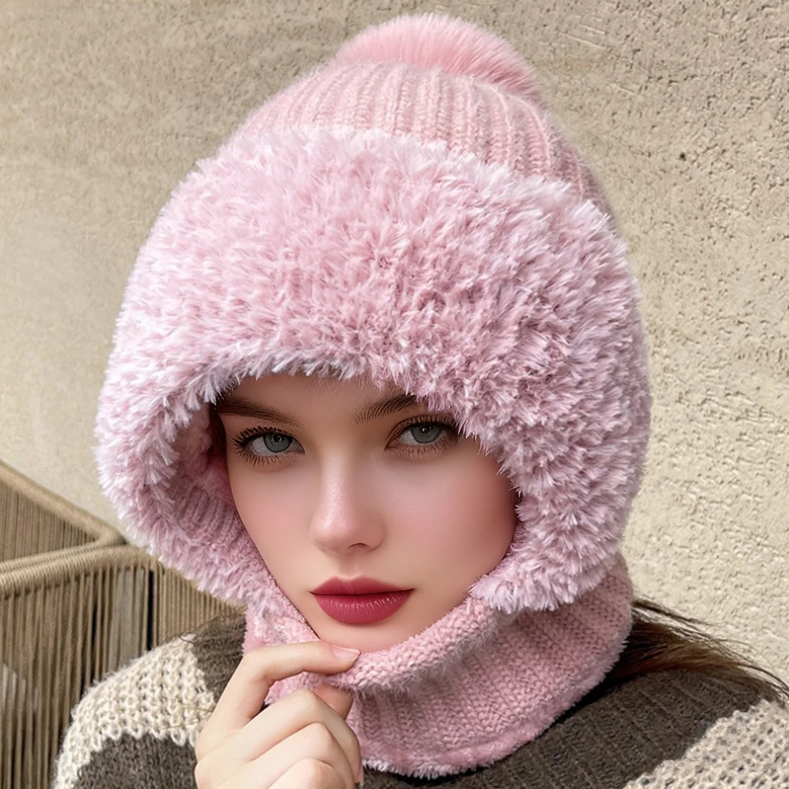 

Winter Cap Colorful Knitted Hat with Elastic Band for Parties Photoshoots Exaggerated Dome Style Cap for Warmth Style Winter Hat