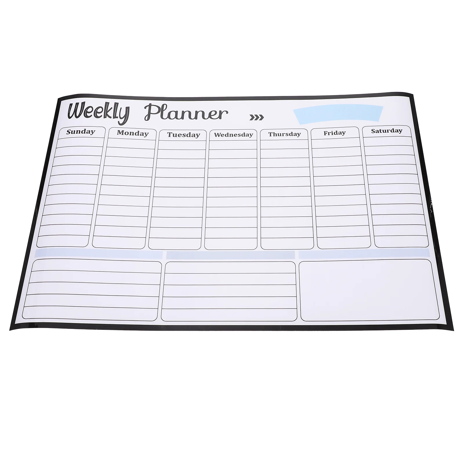 Erasable Fridge Calendar with Magnetic Planner Board Multi-Function Schedule Tracker for Home Office Study Reminder Tool