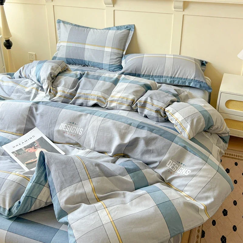 Brand New Printed 3pcs 100% Pure Cotton Bedding Including 1 Down Duvet Cover and 2 Pillowcases Available in Multiple Sizes