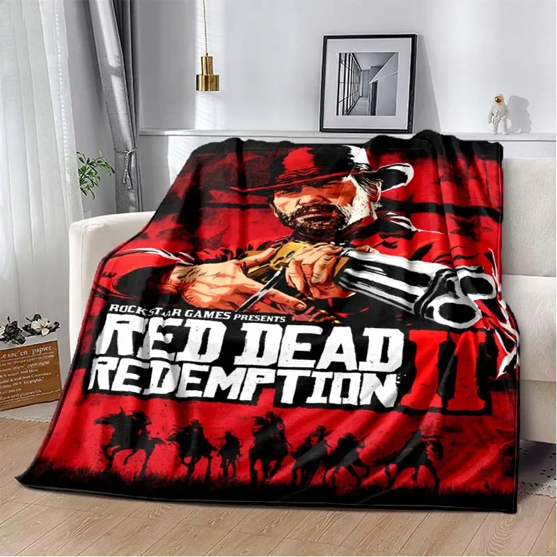 Game Red Dead Redemption Thin Throw Blanket Couverture Cobertor Anime Sofa Bed Cover Friends Navidad Christmas Gift Room Decor