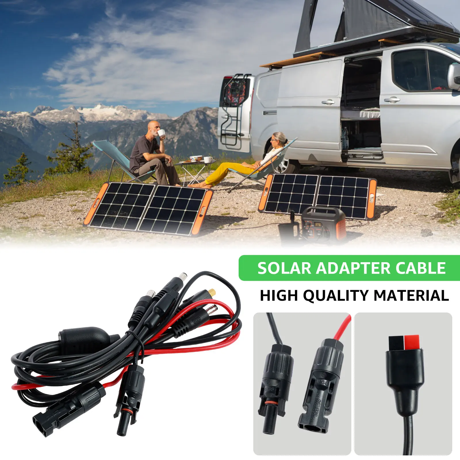 2PCS Solar Panel Connector 6 to 1 Solar Y Branch Splitter 6Way Solar Panel Parallel Connector Adapter Cable Plug for Solar Panel