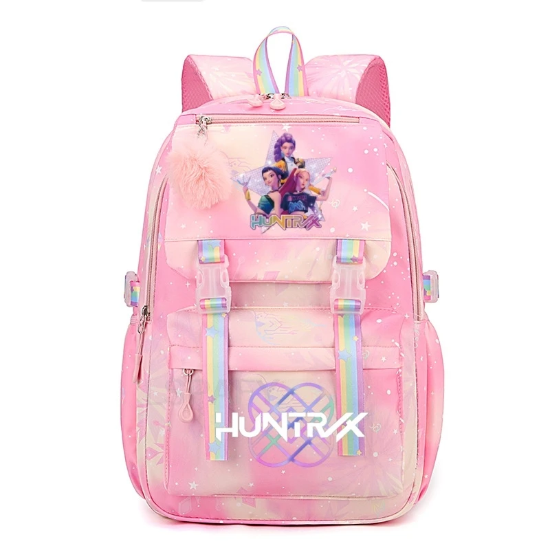 Hasbro KPop Demon Hunters Rucksäcke Gradient Ramp Rumi Mira Zoey HUNTR/X Saja Boys Leichte Schultaschen für Teenager mit Ball-Top YK2 8