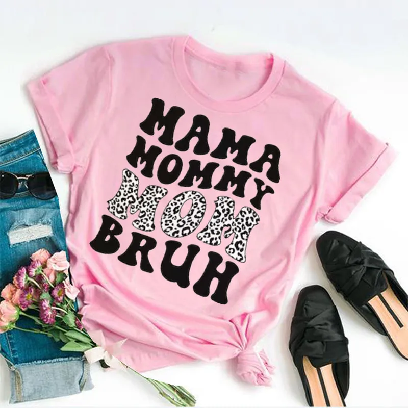 Mama Mommy Bruh Life Vintage Mama Shirt, Mothers Day Short Sleeve Top Tees 100%cctton Harajuku Streetwear goth y2k Drop Shipping