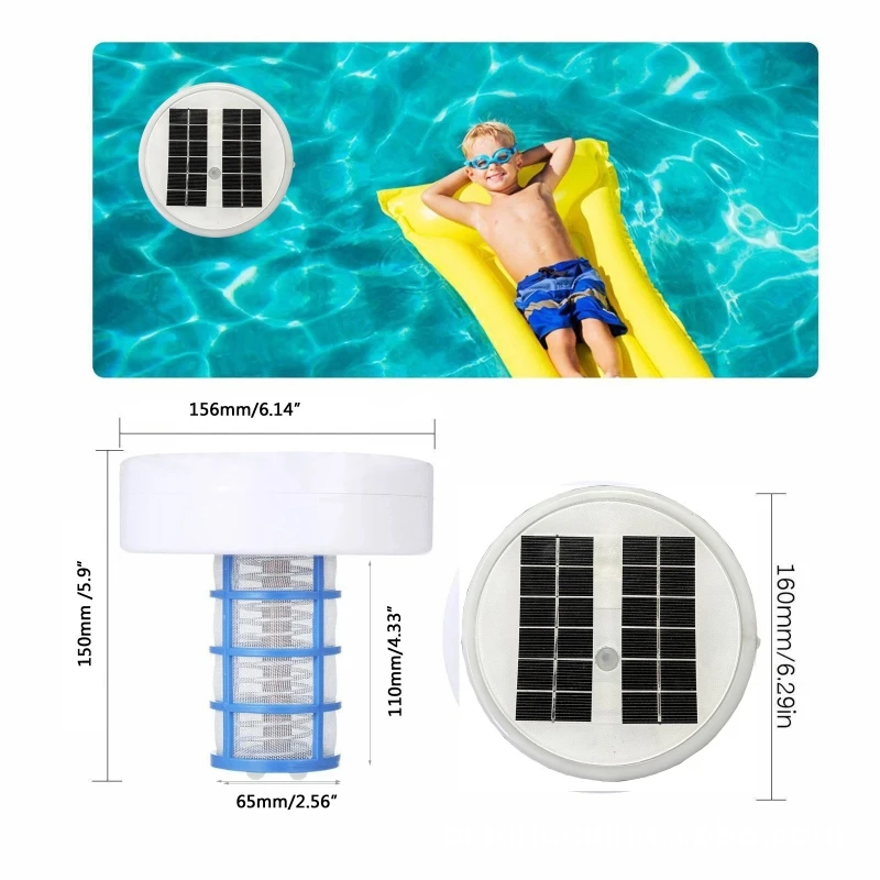 Pool Ionizer Algae Water Processor Swimming Pool Water Purifier Clean Solar Copper Pool SPA Cleaning Equipment RBG Light