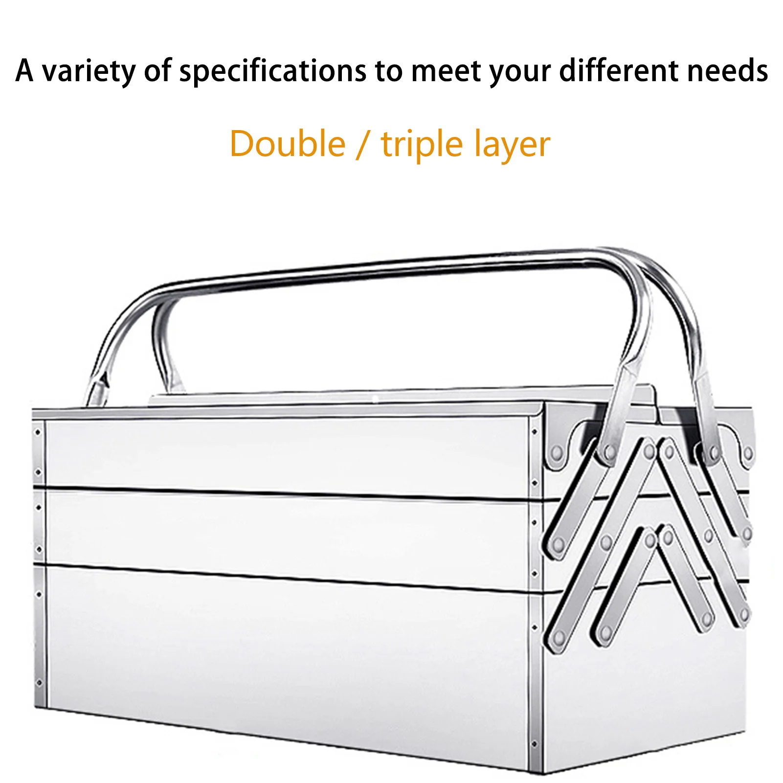 Cantilever Tool Box Rustproof High Hardness Retractable Portable Folding Cantilever Tool Box Organizer for Auto Maintenance